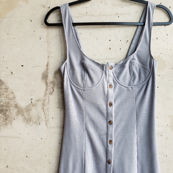 WAYF Serafina Corset Top Ribbed Knit Dress (S) - Picture 6 of 7